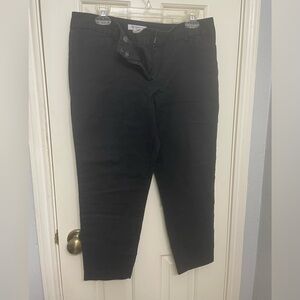 Liz Claiborne Emma Black Cropped Ankle Pants